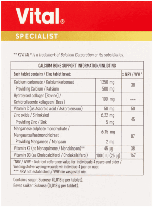 Vital Ultra Calcium Bone Support Tablets 30pk 30pk