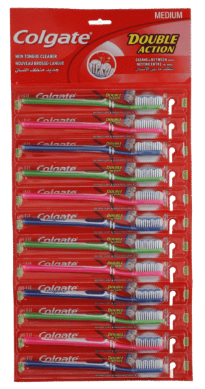 Colgate Double Action Medium Toothbrush 12pk 12pk