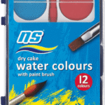 National Stationery Dry Cake Water Colours Set 1s 1s