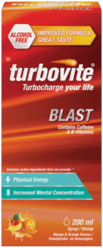 Turbovite Mango & Orange Flavour Blast Energy-Boosting Syrup 200ml 200ml
