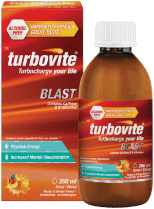 Turbovite Mango & Orange Flavour Blast Energy-Boosting Syrup 200ml 200ml