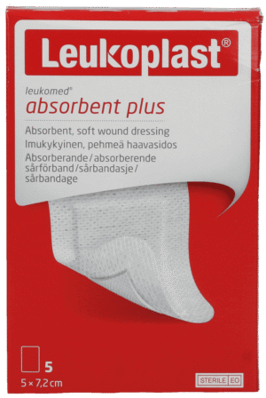 Leukoplast Absorbent Plus Wound Dressings 5pk 5pk