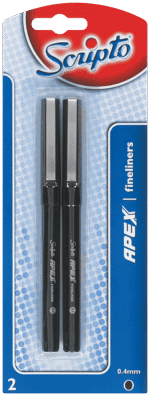 Scripto Apex Fineliner 2pk 2pk