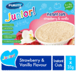 Purity Junior Strawberry & Vanilla Flavour Instant Oats 8 x 35g 35g
