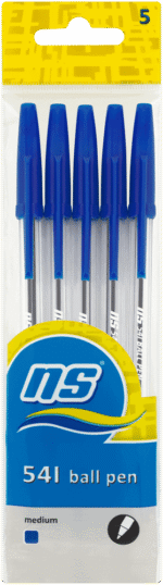 National Stationery Blue Medium Ball Pen 5pk 5pk