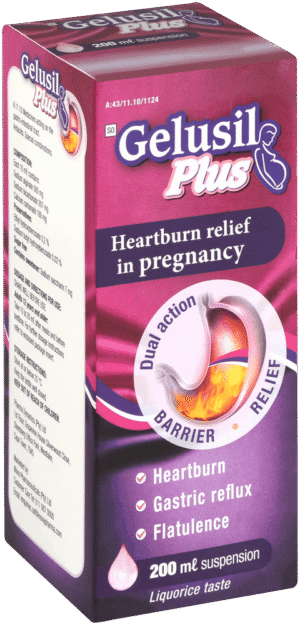 Gelusil Plus Heartburn Relief Suspension 200ml 200ml