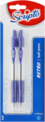 Scripto Retro Blue Ball Pen 2pk 2pk