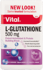 Vital Citrus Flavoured 500mg L-Glutathione Mouth Dissolving Tablets 30pk 30pk