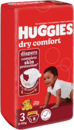 Huggies Dry Comfort Size 3 Disposable Nappies 8pk 8pk
