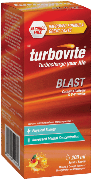 Turbovite Mango & Orange Flavour Blast Energy-Boosting Syrup 200ml 200ml