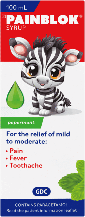 Painblok Peppermint Paediatric Pain & Fever Relief Syrup 100ml 100ml