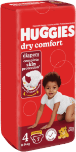 Huggies Dry Comfort Size 4 Disposable Nappies 7pk 7pk