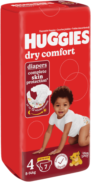 Huggies Dry Comfort Size 4 Disposable Nappies 7pk 7pk