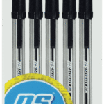 National Stationery Black Medium Ball Pen 5pk 5pk