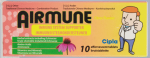 Cipla Airmune Citrus Flavour Immune System Supporter Effervescent Tablets 10pk 10pk