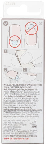 Impress Point Pink Color Press-On Manicure 30pk