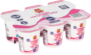 First Choice Strawberry Flavoured Smooth Low Fat Dairy Snack 6 x 100g