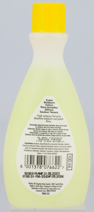 Cutex Stubborn Colour Nail Polish Remover 2 x 100ml
