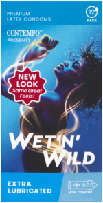 Contempo Wet n Wild Extra Lubricated Premium Latex Condoms 12pk
