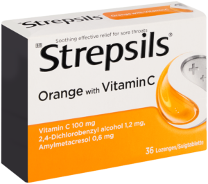 Strepsils Orange with Vitamin C Lozenges 36pk
