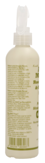 Reitzer's Anti-Mozzie Room, Linen and Clothing Spray Plant-Based Mosquito Repellent 250ml