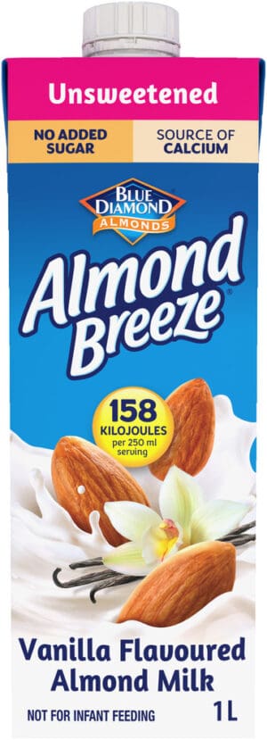Almond Breeze Vanilla Flavoured Unsweetened Almond Milk 1L
