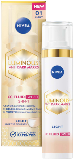 Nivea Luminous630 Light SPF 30 3-in-1 Anti Dark Marks CC Fluid 40ml