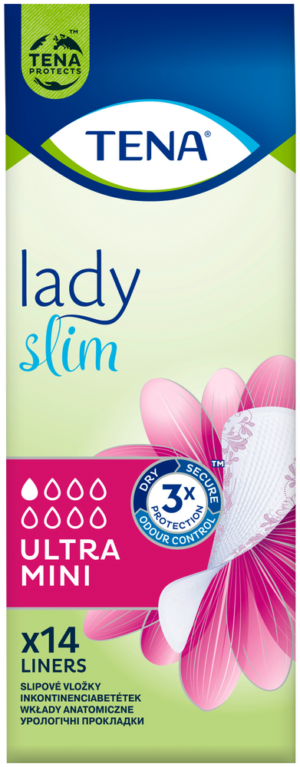 TENA Lady Ultra Mini Slim Incontinence Liners 14pk
