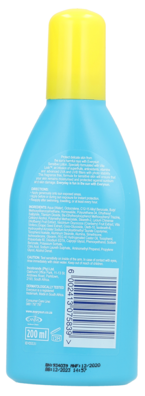 Everysun SPF 50 SPF 50 Sensitive Care Sunscreen Spray 200ml
