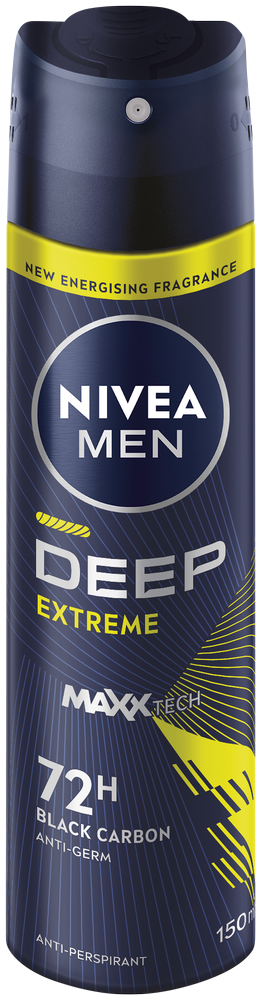 Nivea MEN Black Carbon Deep Extreme Anti-Perspirant Spray 150ml