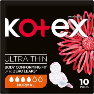 Kotex Normal Ultra Thin Sanitary Pads with Wings 10pk