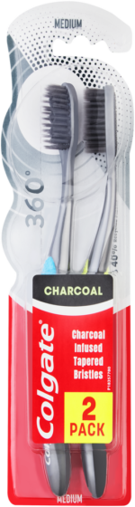 Colgate 360° Charcoal Toothbrush 2pk