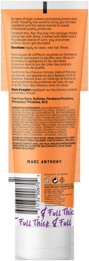Marc Anthony Instantly Thick +Biotin Plump & Lift Conditioner 250ml