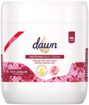 image-0 Dawn Rich Lanolin and Rose Water Soothing Body Cream 400ml