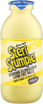 Steri Stumpie Banana Flavoured Low Fat Milk 350ml