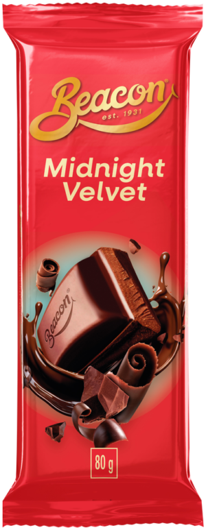image-0 Beacon Midnight Velvet Chocolate Slab 80g