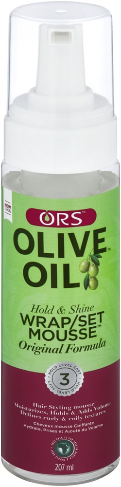 ORS Olive Oil Hold & Shine Wrap/Set Mousse 207ml