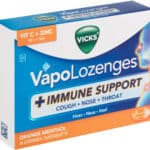 Vicks VapoLozenges Orange Menthol Immune Support Lozenges 16pk