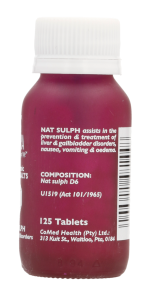 Natura Nat Sulph Biochemic Tissue Salt Tablets 125pk