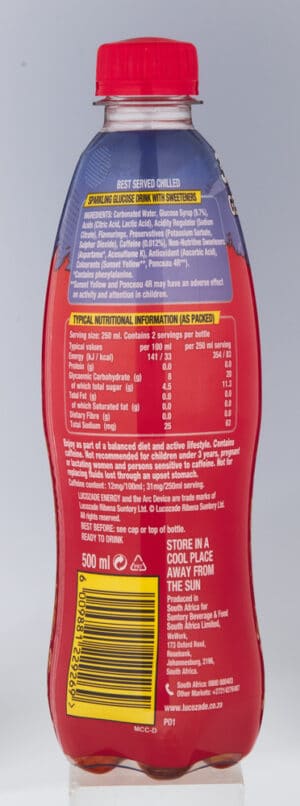 Lucozade Original Sparkling Glucose Drink 500ml
