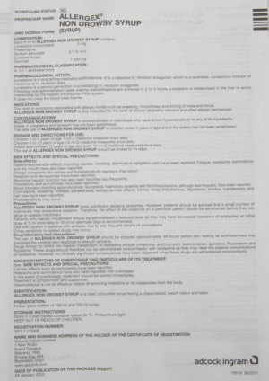Allergex Loratadine Non Drowsy Allergy Syrup for Children 150ml