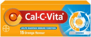 Cal-c-vita Combo Orange Flavour Immune Function Effervescent Tablets 15pk