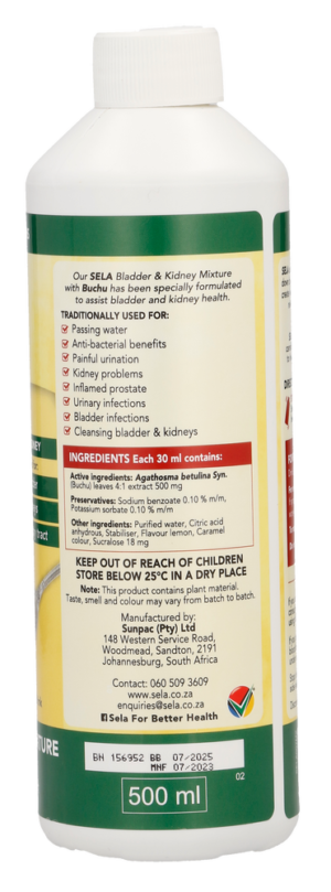 SELA Bladder & Kidney Mixture 500ml