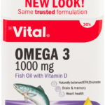 Vital 1000mg Omega 3 Softgel Capsules 30pk