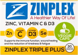 Zinplex Triple Plus Veggie Capsules 30pk