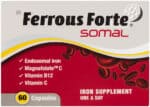 Ferrous Forte Somal Iron Supplement Capsules 60pk