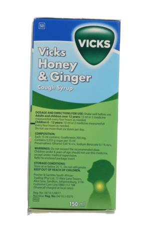 Vicks Honey & Ginger Cough Syrup 150ml