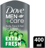 Dove Men+care Refreshing Extra Fresh Body, Face & Hair Wash 400ml