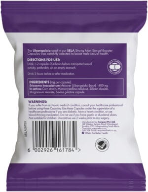 SELA Strong Man Sexual Booster Capsules 4pk