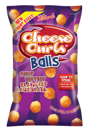 Willards Cheese Curls Fruit Chutney Flavoured Maize Snack 100g